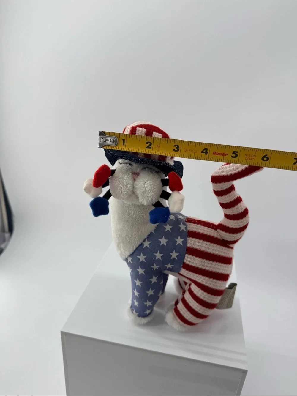 Patriotic Plush Cat Toy - Red White & Blue